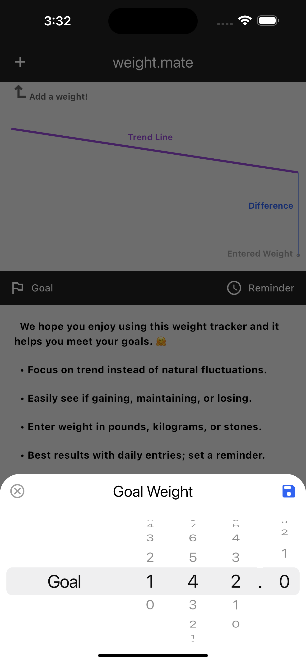 Setting a goal